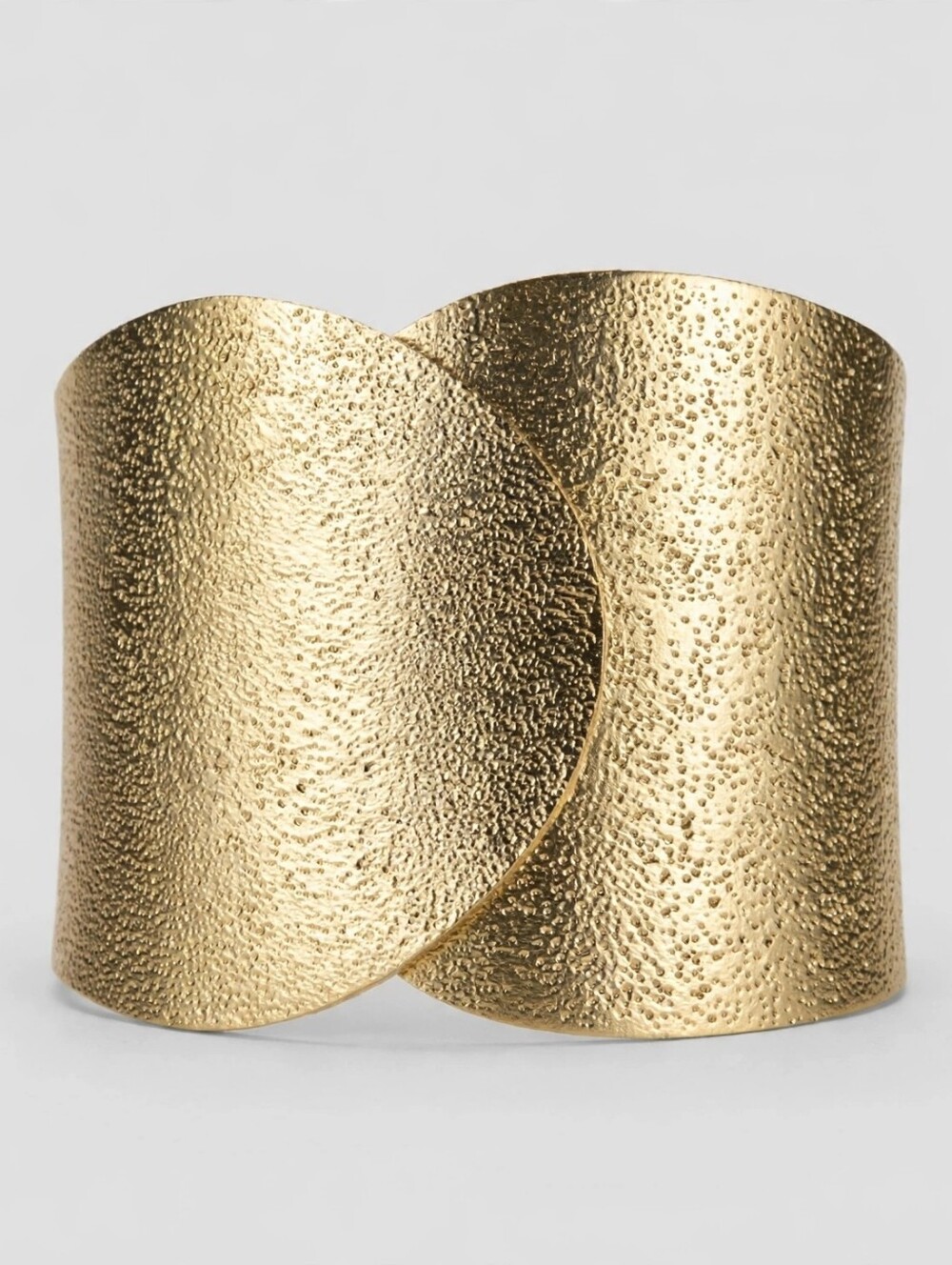 Elegant Gold Textured Cuff Bracelet